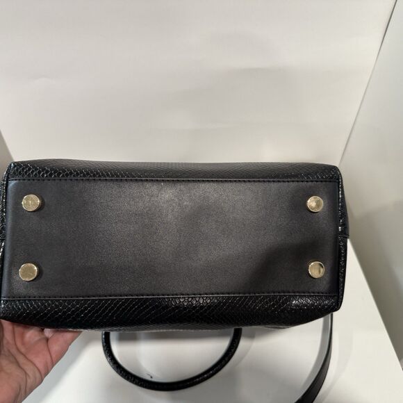 Michael Kors Elson Python Embossed Convertible Satchel Top Handle Crossbody - Picture 7 of 16